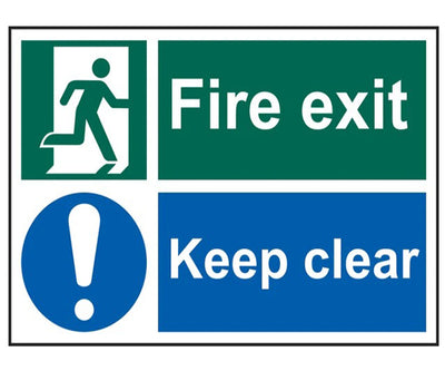 Fire Exit Keep Clear - PVC
