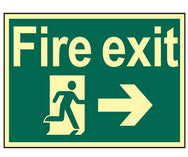 Fire Exit Running Man Arrow Right
