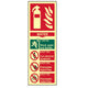 Scan Fire Extinguisher Composite Water - Photoluminescent 75 x 200mm