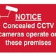 Scan Notice Concealed CCTV Cameras Operate On These Premises - PVC 300 x 200mm