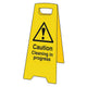 Scan Heavy-Duty 'A' Board: Caution Cleaning In Progress
