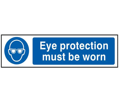 Eye Protection Must Be Worn - PVC