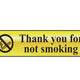Scan Thank You For Not Smoking - Polished Brass Effect 200 x 50mm