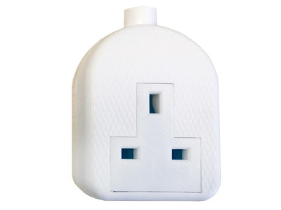 SMJ White Trailing Extension Socket 13A 1-Gang – – Now available at MTN Shop UK.