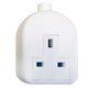 SMJ  White Trailing Extension Socket 13A 1-Gang