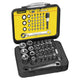 Stanley Bit & Socket Set of 39 + Ratchet End Metric 1/4 Drive