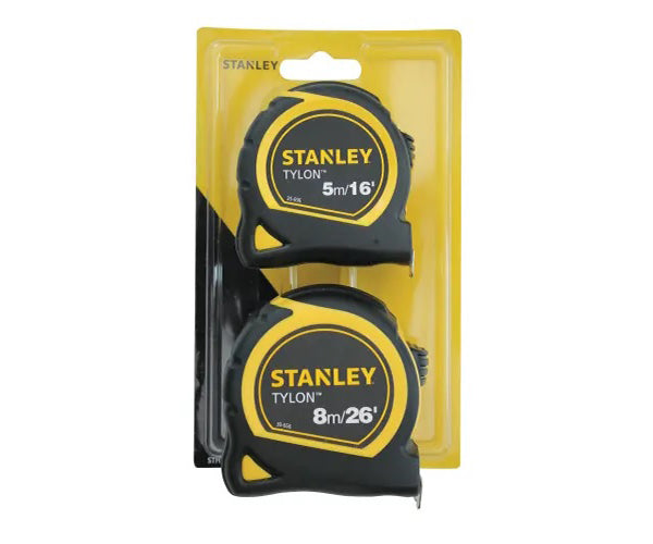 Stanley Tylon™ Pocket Tapes 5m/16ft + 8m/26ft (Twin Pack)