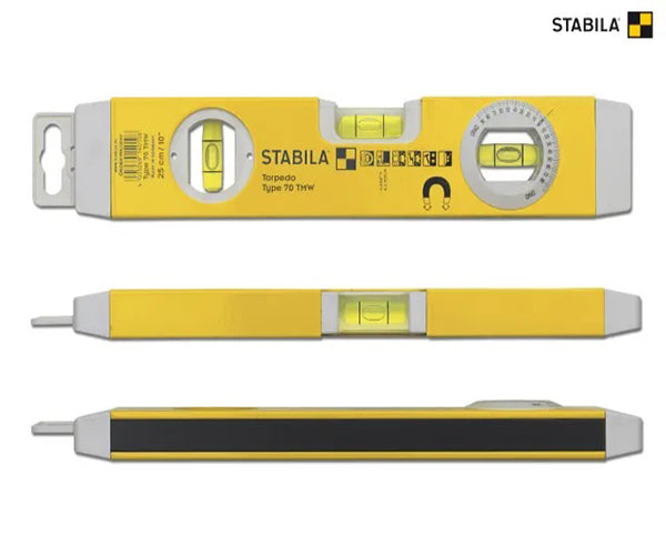 Torpedo Level 26cm Magnetic Base & Rotatable Angle Vial - imagen 3
