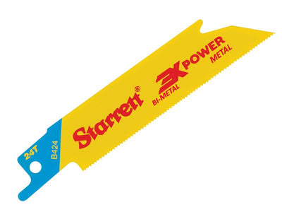 Starrett B424-5 Bi-Metal Reciprocating Blade, Metal Straight 100mm 24 TPI (Pack 5) – – Now available at MTN Shop UK.