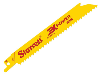 Starrett B66-5 Bi-Metal Reciprocating Blade, Wood Straight 152mm 6 TPI (Pack 5) – – Now available at MTN Shop UK.