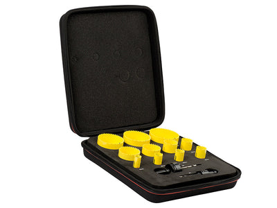 Starrett KFC11021 Fast Cut Bi-Metal Deluxe Electrician's Holesaw Kit, 13 Piece – – Now available at MTN Shop UK.