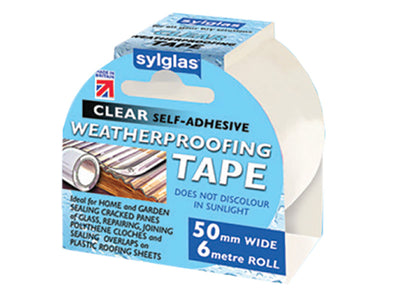 Sylglas Weatherproofing Tape 50mm x 6m Clear – – Now available at MTN Shop UK.