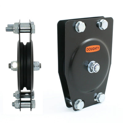 Doughty Single Sheave Pulley available in 100mm,150mm & 180mm Diameter. Supplied by MTN Shop EU