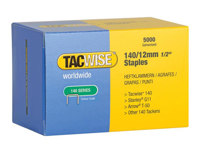 Tacwise 140 Galvanised Staples 12mm (Pack 5000) – – Now available at MTN Shop UK.