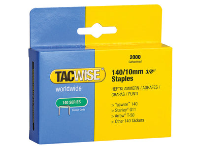 Tacwise 140 Heavy-Duty Staples 10mm (Type T50 G) (Pack 2000) – – Now available at MTN Shop UK.