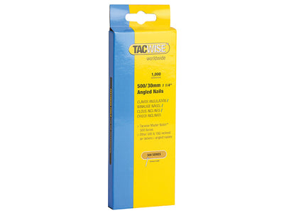 Tacwise 500 18 Gauge 30mm Angled Nails (Pack 1000) – – Now available at MTN Shop UK.