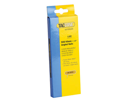 Tacwise 500 18 Gauge 40mm Angled Nails (Pack 1000) – – Now available at MTN Shop UK.