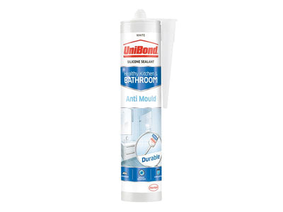 UniBond Anti-Mould Kitchen & Bathroom Sealant Cartridge White 274g – – Now available at MTN Shop UK.