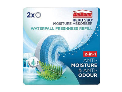UniBond Aero 360 Moisture Absorber Waterfall Freshness Refill (Pack 2) – – Now available at MTN Shop UK.