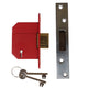UNION  StrongBOLT 2100S BS 5 Lever Mortice Deadlock 68mm 2.5in Satin Chrome Visi