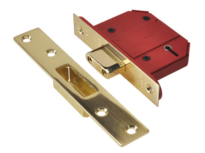 UNION StrongBOLT 2100S BS 5 Lever Mortice Deadlock 68mm 2.5in Satin Brass Box – – Now available at MTN Shop UK.