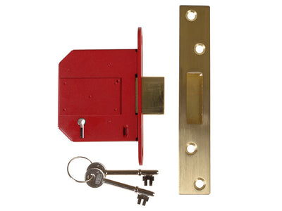 UNION StrongBOLT 2100S BS 5 Lever Mortice Deadlock 81mm 3in Satin Brass Box – – Now available at MTN Shop UK.