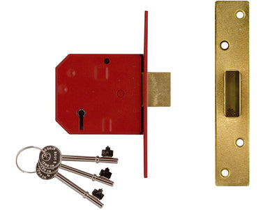 UNION 2134E 5 Lever BS Mortice Deadlock Satin Chrome Finish 67mm 2.5in Box – – Now available at MTN Shop UK.