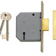 UNION  2177 3 Lever Mortice Deadlock Polished Brass 77.5mm 3in Box