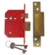 UNION  StrongBOLT 2200S BS 5 Lever Mortice Sashlock Satin Brass 81mm Box