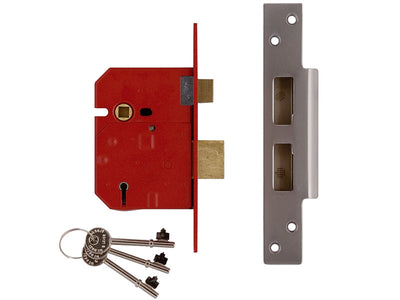 UNION 2234E 5 Lever BS Mortice Sashlock Satin Chrome Finish 67mm 2.5in Box – – Now available at MTN Shop UK.