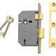 UNION  2277 3 Lever Mortice Sashlock Polished Brass 65mm 2.5in Box