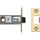 UNION  Tubular Mortice Latch 2648 Polished Brass 64mm 2.5in Visi