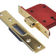 UNION  StrongBOLT 2103S 3 Lever Mortice Deadlock Polished Brass 81mm 3in Visi
