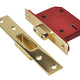 UNION  StrongBOLT 2105S Polished Brass 5 Lever Mortice Deadlock Visi 81mm 3in