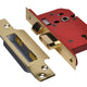 UNION  StrongBOLT 2203S 3 Lever Mortice Sashlock Polished Brass 68mm 2.5in Visi