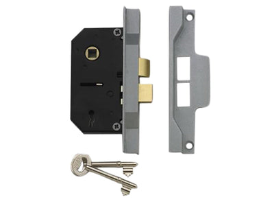 UNION 2242 2 Lever Mortice Rebated Sashlock Silver Enamel 65.5mm 2.5in Visi – – Now available at MTN Shop UK.