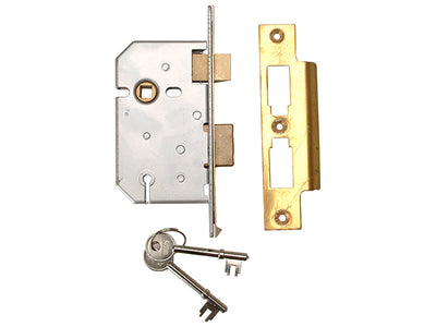 UNION 2277 3 Lever Mortice Sashlock Polished Brass 65mm 2.5in Visi – – Now available at MTN Shop UK.