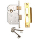 UNION  2277 3 Lever Mortice Sashlock Polished Brass 65mm 2.5in Visi