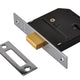 UNION  ES-DL Essentials 3 Lever Mortice Deadlock Polished Brass 65mm 2.5in Visi