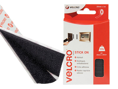 VELCRO® Brand VELCRO® Brand Stick On Tape 20mm x 1m Black – – Now available at MTN Shop UK.