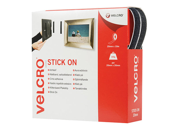 VELCRO® Brand VELCRO® Brand Stick On Tape 20mm x 10m Black – – Now available at MTN Shop UK.