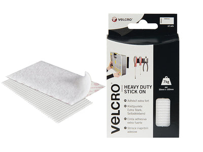 VELCRO® Brand VELCRO® Brand Heavy-Duty Stick On Strips (2) 50 x100mm White – – Now available at MTN Shop UK.