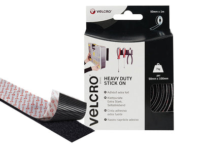 VELCRO® Brand VELCRO® Brand Heavy-Duty Stick On Tape 50mm x 1m Black – – Now available at MTN Shop UK.