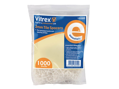Vitrex Essential Tile Spacers 2mm (Pack 1000) – – Now available at MTN Shop UK.