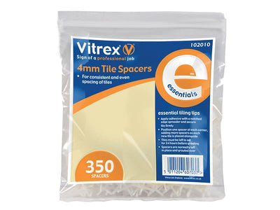 Vitrex Essential Tile Spacers 4mm (Pack 350) – – Now available at MTN Shop UK.
