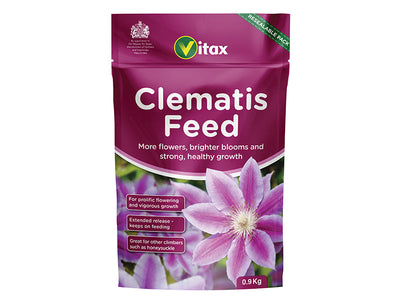 Vitax Clematis Feed 0.9kg Pouch – – Now available at MTN Shop UK.