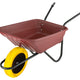 Walsall  Boxed 90L Burgundy Polypropylene Wheelbarrow - Puncture Proof