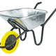 Walsall  120L Galvanised Heavy-Duty Invincible Wheelbarrow - Puncture Proof