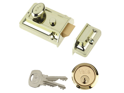 Yale Locks P77 Traditional Nightlatch 60mm Backset Brasslux Finish Visi – – Now available at MTN Shop UK.