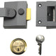 Yale Locks 85 Deadlocking Nightlatch 40mm Backset DMG Finish Satin Chrome Cylinder Box
